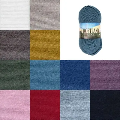 James C Brett Croftland Aran Yarn 200g Knit Wool 80% Acrylic 20% Wool • £5.99