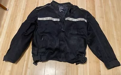 Fulmer Riding Motorcycle Jacket Mens Size Med Black Nylon Mesh Protective Armor • $30