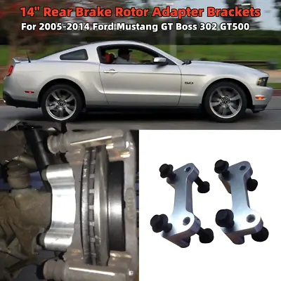 For 05-2014 Ford Mustang 14  Rear Brake Rotor Adapter Brackets GT Boss 302 GT500 • $89