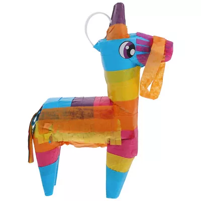 3 Mini Donkey Pinatas - Rainbow Colors For Fiesta Party Supplies-UV • $9.86