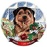 Norfolk Terrier Black/Tan Dog Porcelain Ornament 'Santa. I Can Explain!' • £15.15