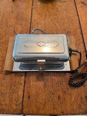 Westinghouse Sandwich Grill Vintage Electric Waffle Maker STC-34 Chrome Art Deco • $45