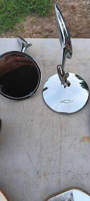 $25 • Buy Original Vintage Part For 1960's Chevy Drivers ,pass Side Chrome Car Door Mirror