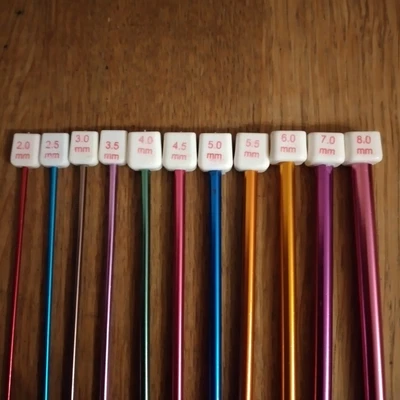 £2.20 • Buy 11Pcs Set 27cm 10.6  2-8mm Aluminum Afghan Tunisian Crochet Hook Knit Needles UK