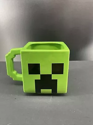 Minecraft Creeper Square Ceramic Sculpted Mug Cup MICE8512 Zak Design 21oz • $15.99