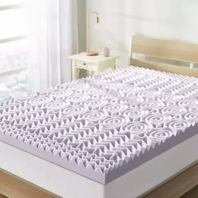 3 In. 5-Zone Memory Foam Mattress Topper With Lavender Infusion Queen King • $69.99