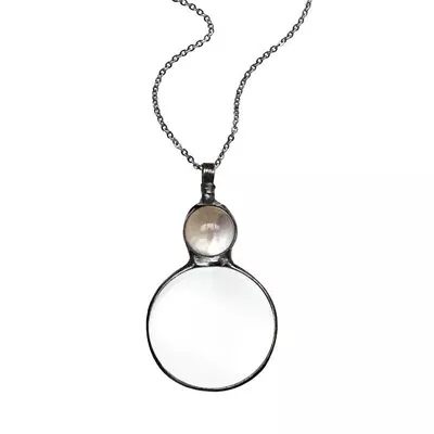 Vintage Simple Grands Necklace Magnifying Glass Pendant Necklace Mother Gift UK • £4.62