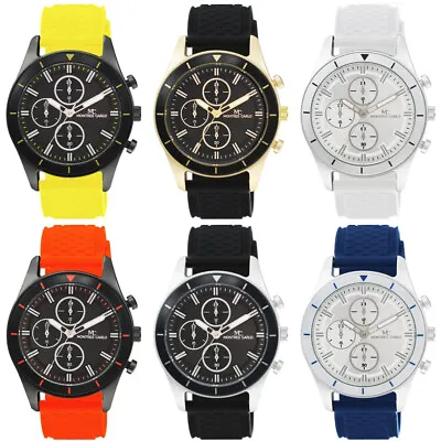 48mm Montres Carlo Luxury Fashion Silicone Band Hip Hop Clubbing Men's Watch • $18.90