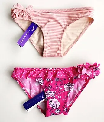 ZARA HOME Girls Swim Shorts Bikini Pants Kids PINK Swimming Bottoms 6-12m 1-2y • £5.99