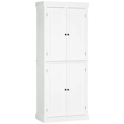 £159.99 • Buy HOMCOM Modern Kitchen Storage Cabinet, 6-Tier Shelves W/ 4 Adjustable, White