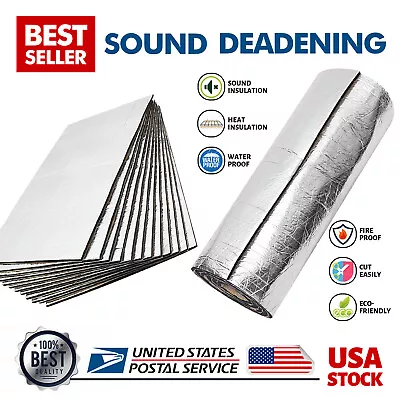 Sound Deadener Mat Noise&Heat Shield Insulation Car Hood Trunk Door 16 ~ 112SQFT • $22.99