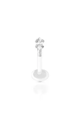 £4.19 • Buy Marquise Crystal Helix Tragus Labret Earring Bar In Bioflex And Push Fit Crystal