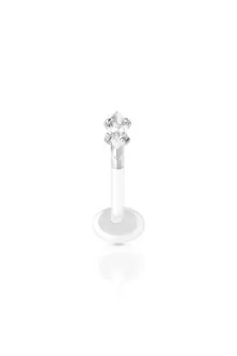 £4.29 • Buy Marquise Crystal Helix Tragus Labret Earring Bar In Bioflex And Push Fit Crystal