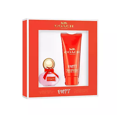 NIB COACH 2pc Gift Box Set Poppy Fragrance Eau De Parfume Body Lotion • $69.95