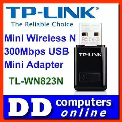 TP-Link TL-WN823N Mini Wireless N 300Mbps USB Adapter Laptop Notebook PC Network • $19