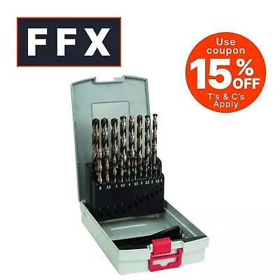 Bosch Professional 2608587014 19pc ProBox HSS-Co Metal Drill Bit Set DIN 338 • £35.27