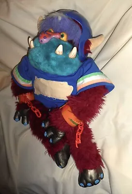 My Pet Monster 24  Amtoy 1986 2 Cuffs (damage) Blank Football Helmet And Jersey • $155