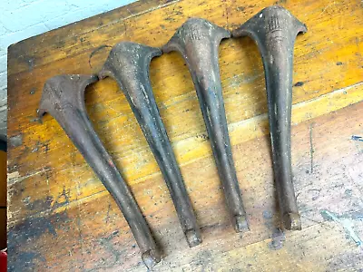 4 Antique Cast Iron LEGS Cookstove Legs No Chips Or Cracks RePurpose Table? • $97