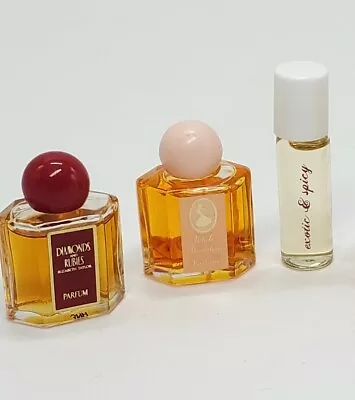 Vintage Perfume Lot White Shoulders Diamond And Rubies Exotic & Spicy Mini • $23.40