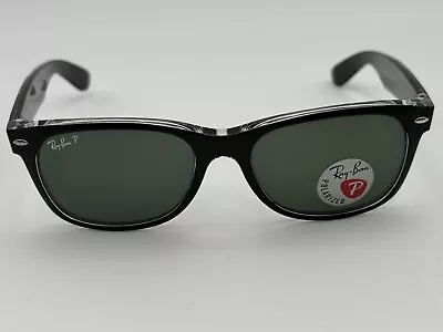 Ray-Ban New Wayfarer Black Sunglasses RB2132 6052/58 55-18 With Case • $30