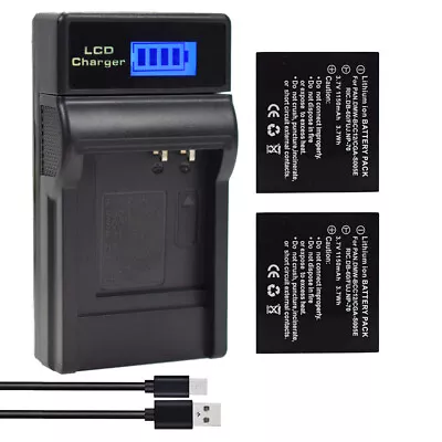 2 Battery +Charger For Ricoh Caplio GR Digital GR Digital II GR Digital III DB60 • $26.39