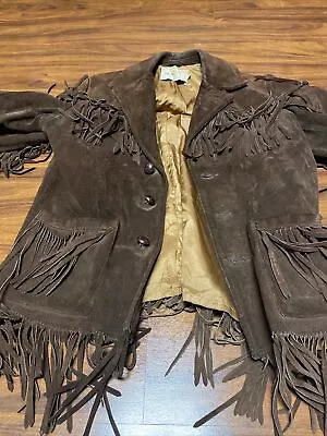 Vintage 60’s Western Native Fringe Leather Jacket Men’s Women’s SEE SIZE INFO • $209