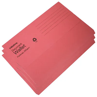 £10.99 • Buy Red Foolscap Premium Document Wallets A4 Paper Files Cardboard Storage Folders 