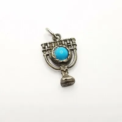 Sterling Silver Menorah Charm Pendant Judica Jewish Israel Jerusalem Bethlehem • $35