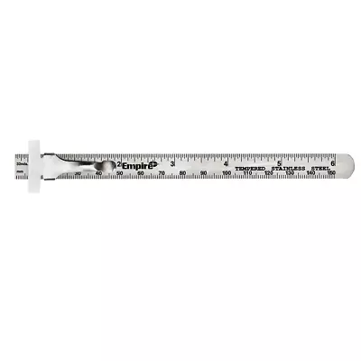 6 Inch Pocket Ruler Stainless Steel  • $4.20