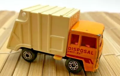 1979 Matchbox SuperFast Refuse Truck MB30 Orange Garbage DPW Boxed China • $8.15