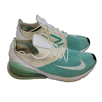 Nike Shoes Air Max 270 Sz 10 Womens Running Sneakers Teal Athletic Gym Track Run • £17.31