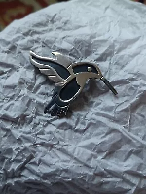 Vintage Sterling Silver Overlay Southwest Style Hummingbird  Brooch  • $24.95