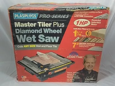 Plasplugs Pro-Series 1 HP Master Tiler Diamond Wheel Tile Cutter 7  Wet Saw • $40