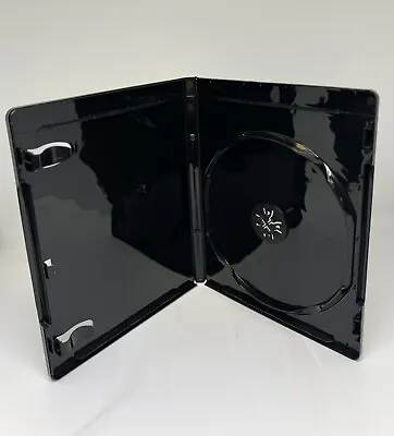 100 12mm Single Blu-Ray DVD Case W/Blu-Ray Embossed Logo BlackYH8-12MM • $79.99