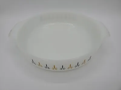 Vintage Fire King Anchor Hocking Milk Glass Candle Glow 9  Round Pie Dish - #429 • $15.99