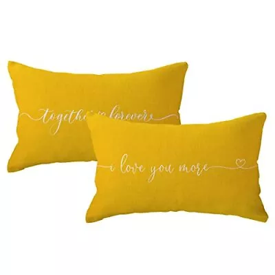 I Love You More Lumbar Throw Pillow Covers Together Forever Gift For Couples/... • $23.53