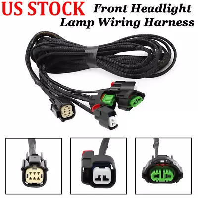 US Front Headlight Fog Light Lamp Wiring Harness For Dodge Challenger 2015-2022 • $44.99