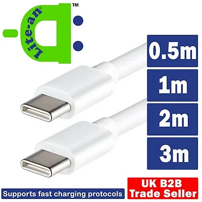 USB C To C Cable Fast Charger Lead For Type C Ipad IPhone 15 Series Macbook 65W • $7.33