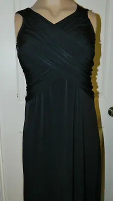 B-SLIM Women's Long Black Crossover Slimming DRESS* PS Petite Small • $19.99