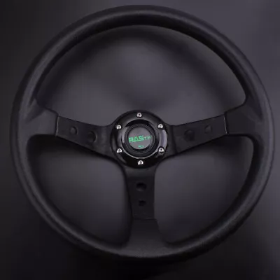 350mm 14inch Steering Wheel Deep Dish 6 Bolt With Horn Button Racing Car US • $29.99