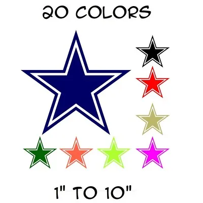 Dallas Cowboys Star Sticker Vinyl Decal Champions NFL Football Car Window Bumper • £1.70