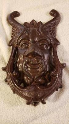 $119.99 • Buy Vintage Cast Iron Griffin Gargoyles Door Knocker (Large)