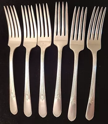 Vintage 1938 Wm Rogers IS Master Dinner Fork Silver Plate Devonshire Mary Lou • $5.97