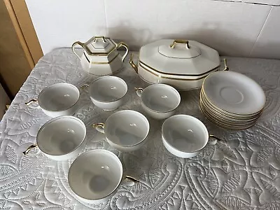 19-piece Ucagco 22-karat White And Gold China Set • $24