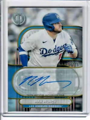 2024 Topps Tribute MAX MUNCY Certified Topps Autograph Card 34/75 GOLD Dodgers • $2.39