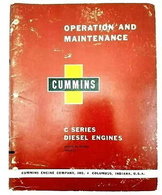 Diesel Engines Cummins Manual Bulletin 1960 Operation Maintenance C Series  Vtg • $14.97