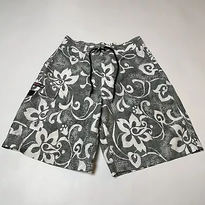 Vintage 90s Mens Swim Trunks Size  Medium Hawaiian Floral Board Shorts • $5.12