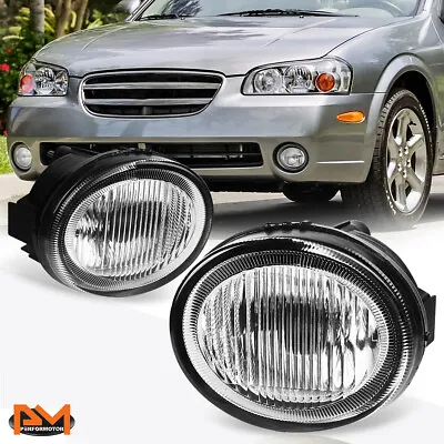 For 02-03 Maxima A33 VQ35DE Clear Lens Front Bumper Driving Fog Light/Lamp Pair • $44.89