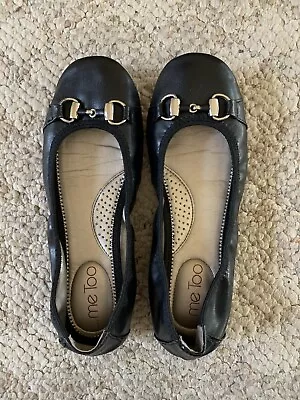 ME TOO Women's Black Ballet Flats Shoes Black “Limbo” Size 6.5 • $12.99