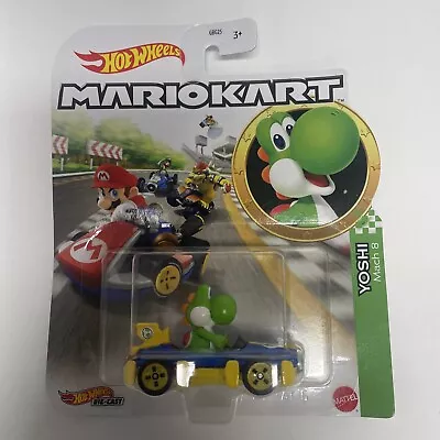 Hot Wheels Mario Kart  1:64 Die-Cast Yoshi Mach 8 • $7